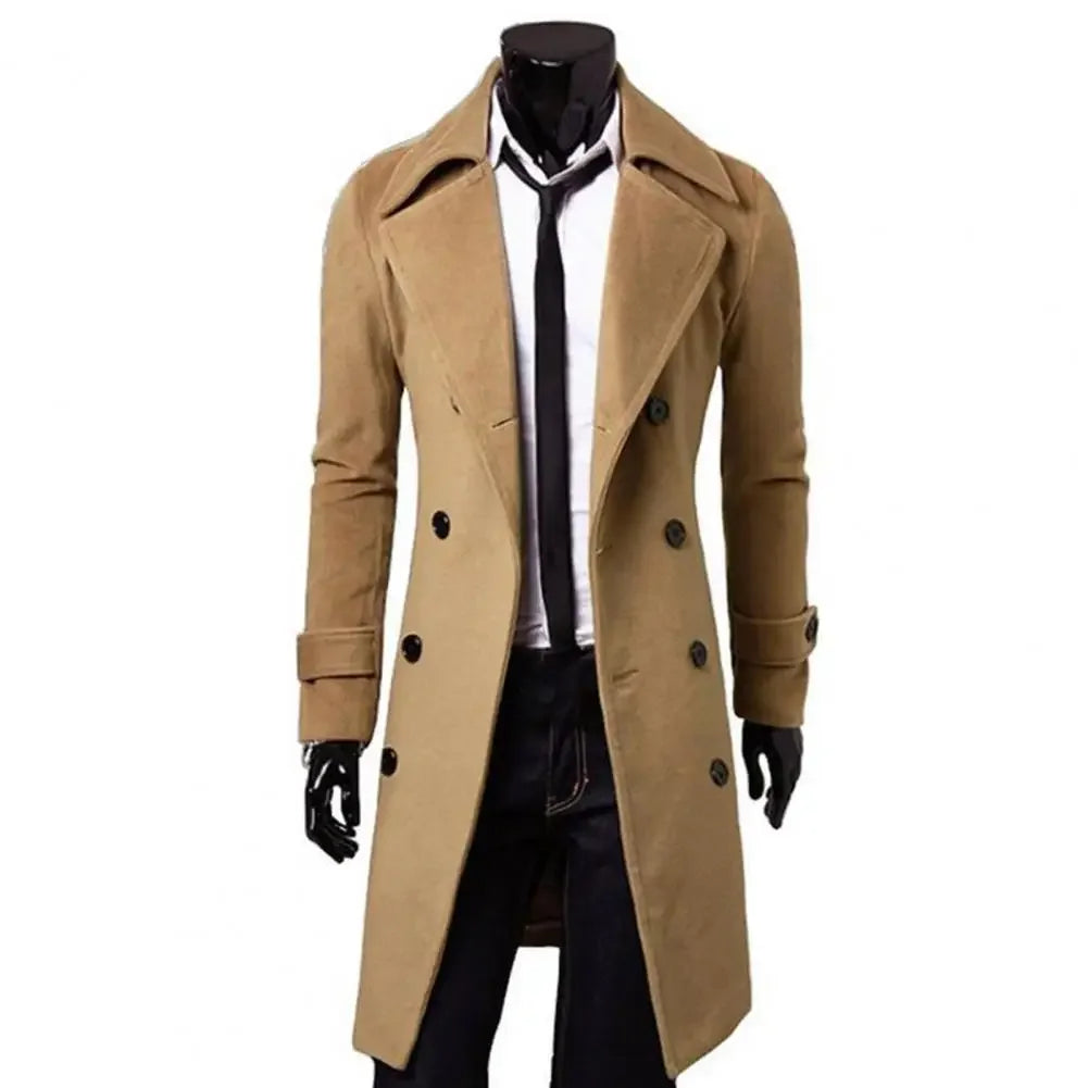 Double-Breasted Men Trench Coat