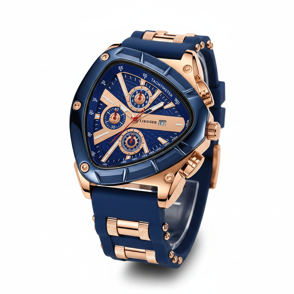 Men's Sports Silicone Auto Date Quartz Watch