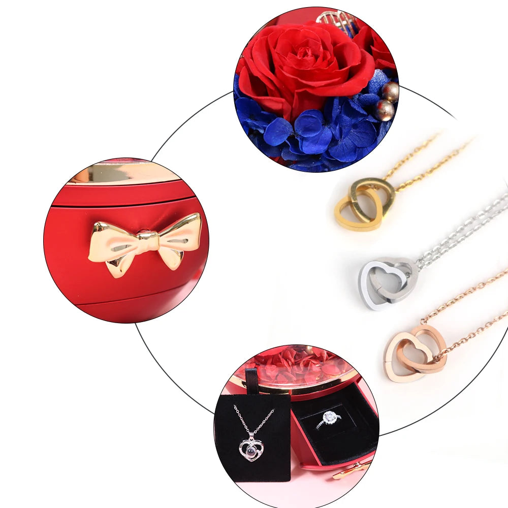 Heart Jewelry Box with Necklace
