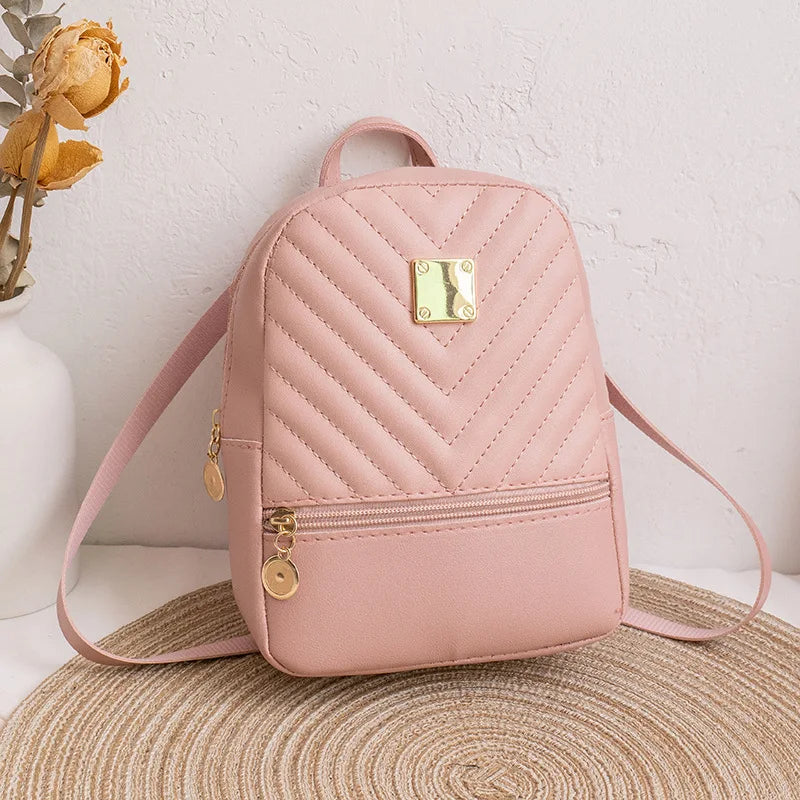 Mini Luxury Leather Women Backpack