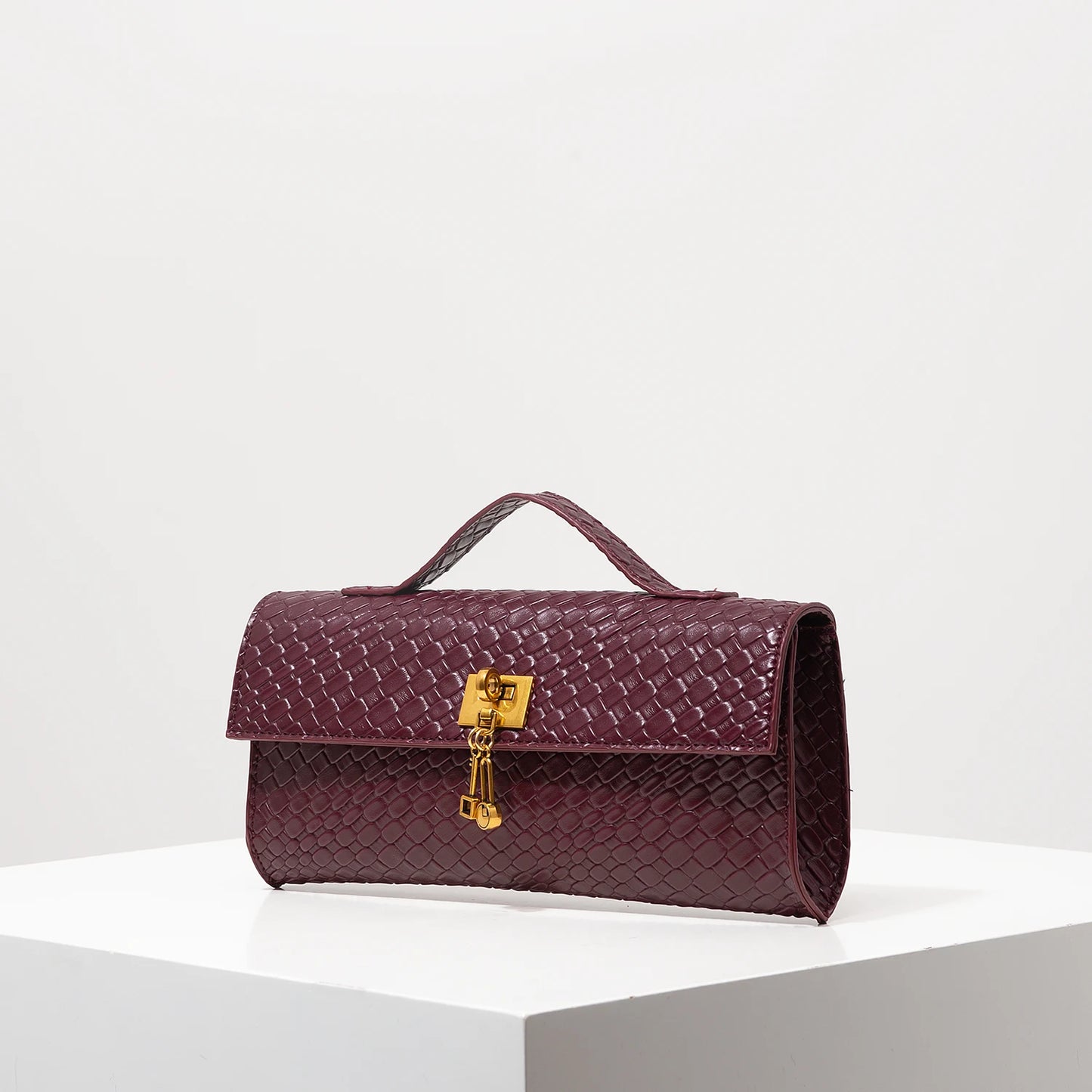 Vintage Burgundy Women Handbag