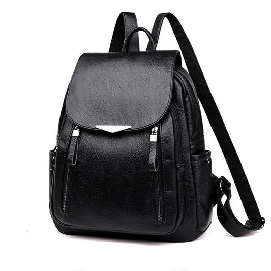 PU Leather School Backpack