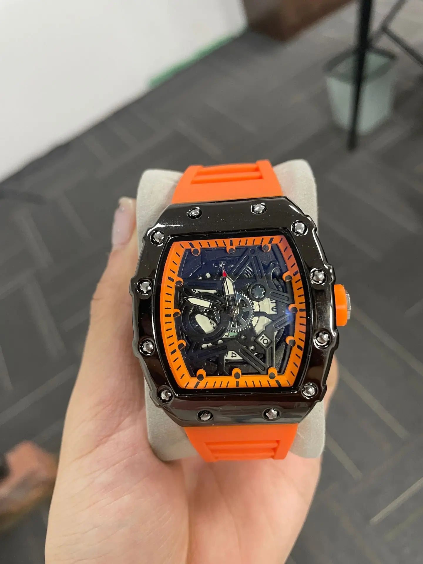 Pentagram Luminous Barrel-Shape Men's Quartz Watch