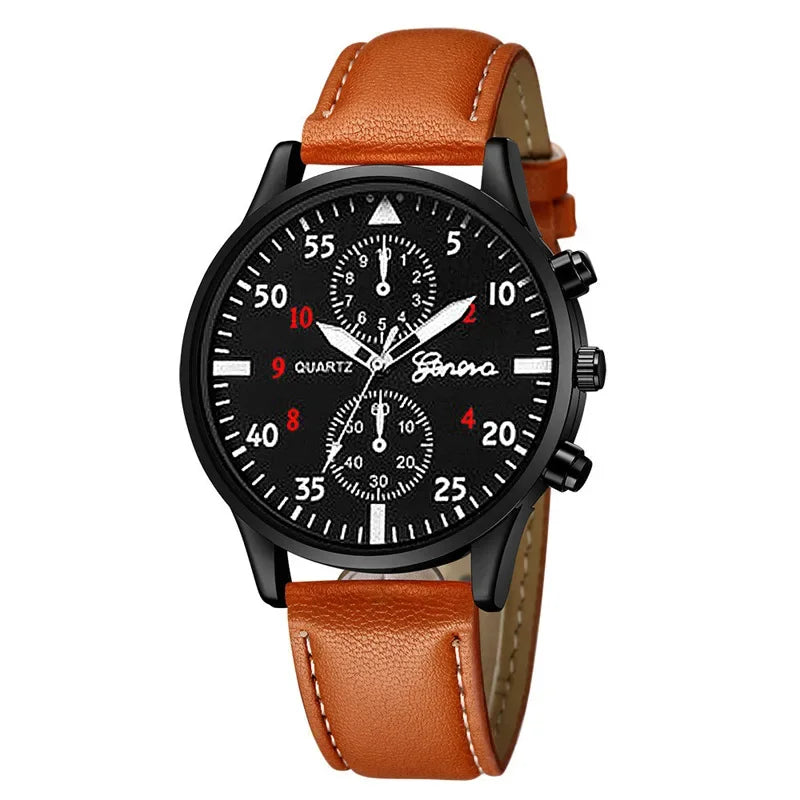 Leather Sport Men Watch