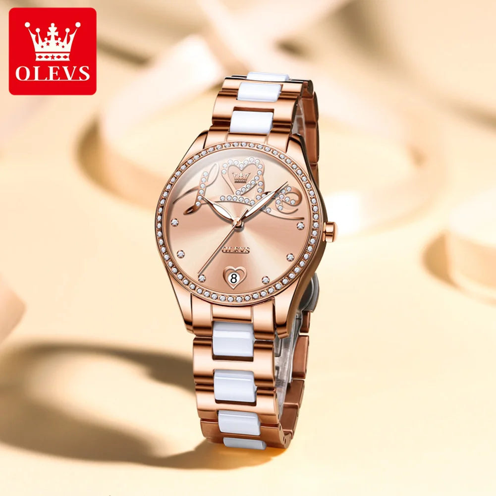 OLEVS Ceramic Automatic Ladies Watch