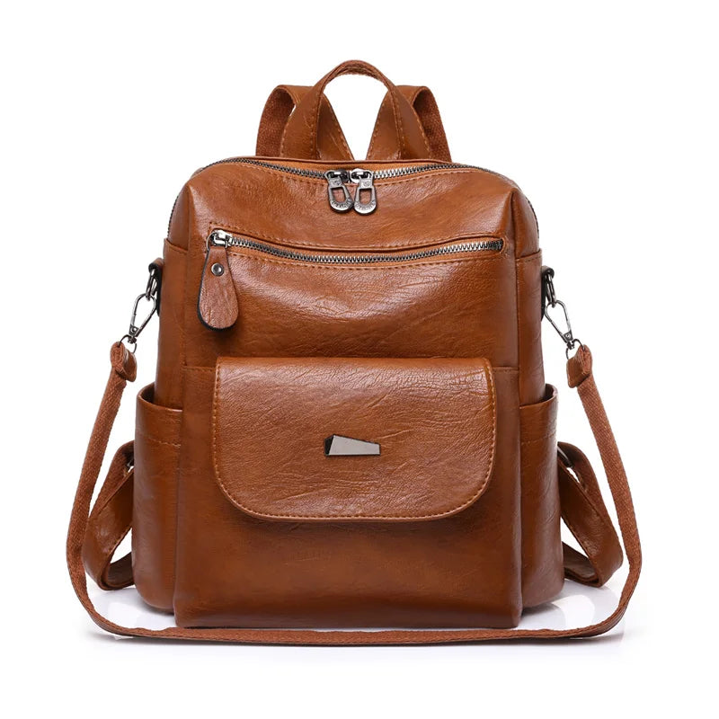 Genuine Leather Women Backpack