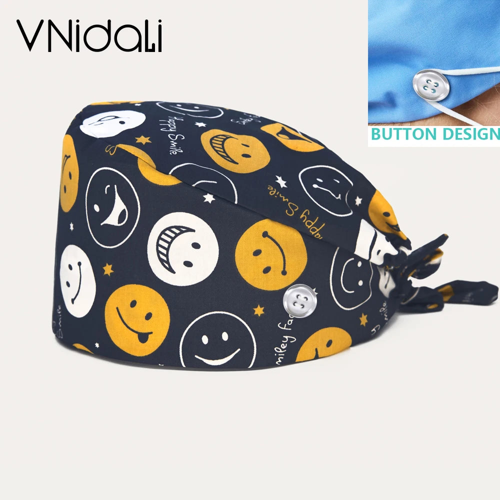 Scrub Cap with Button