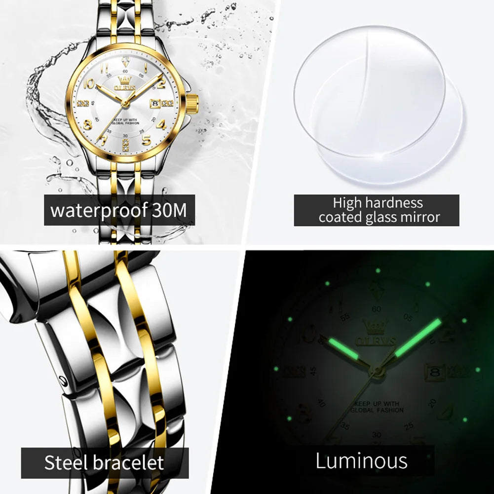 OLEVS Luminous Date Quartz Watch