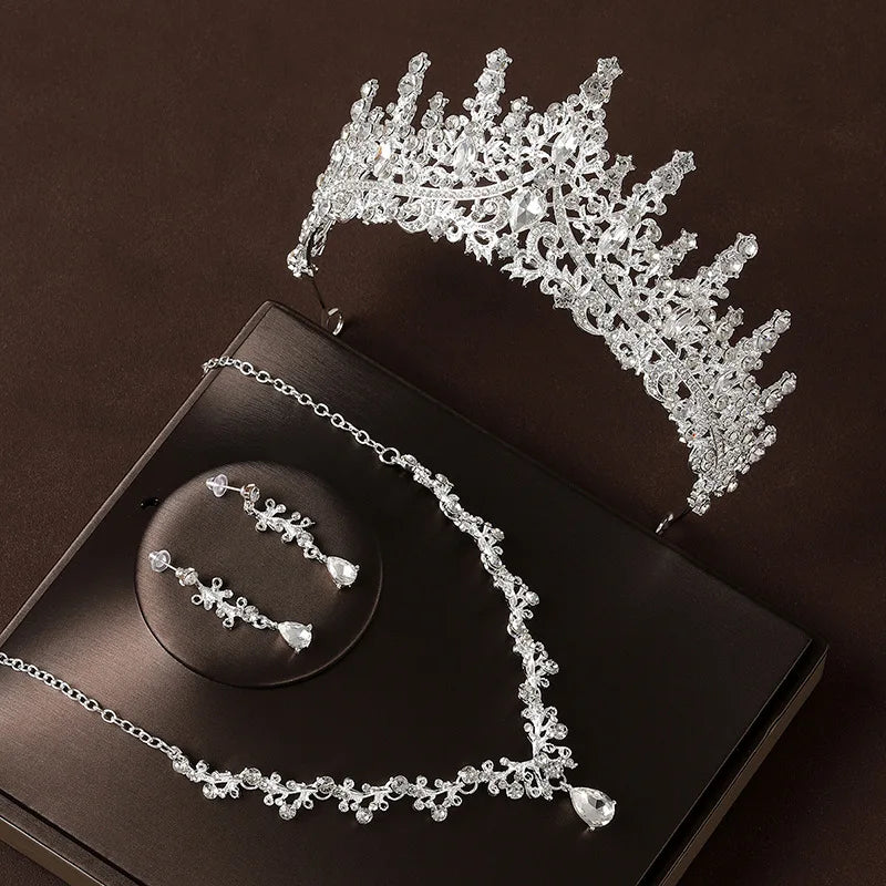 Bridal Crystal Crown Jewelry Set