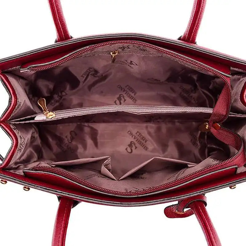 Women's Genuine Leather Tote Crossbody Bag