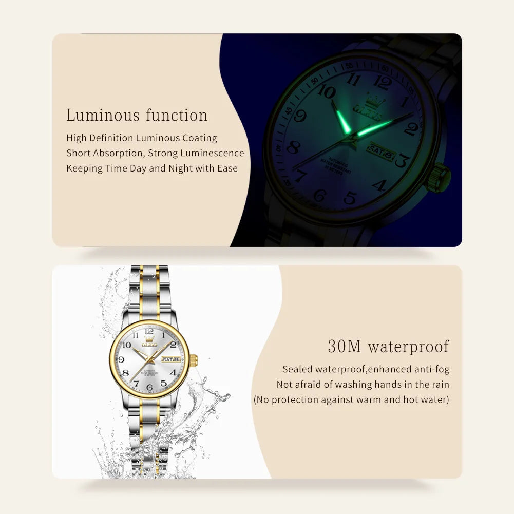 OLEVS Automatic Luminous Ladies Watch