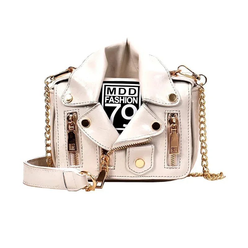 Women's PU Leather Motorcycle Shoulder Bag