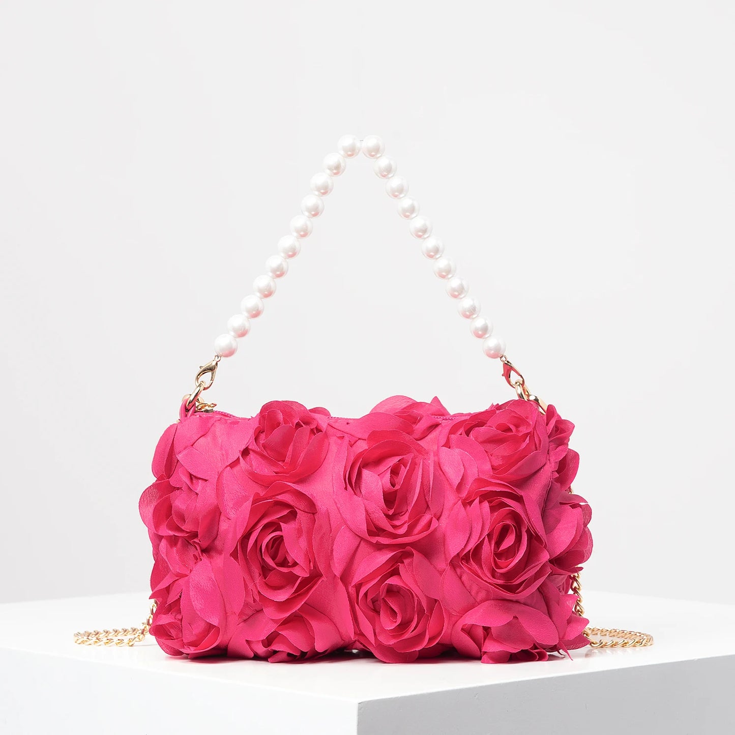 Pearl Floral Bridal Crossbody Bag