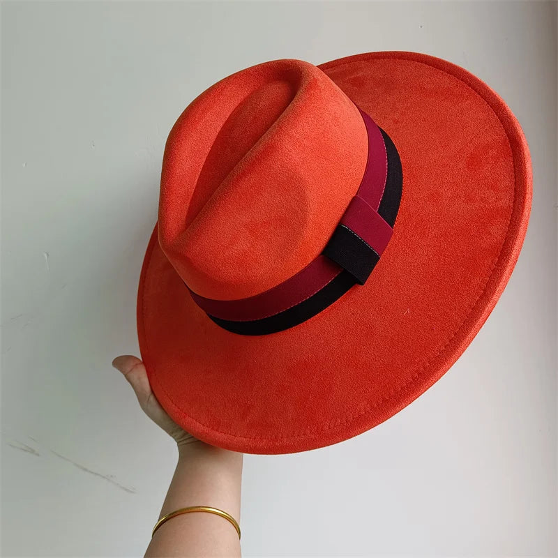 Women's Wide Brim Fedora Hat Retro Style