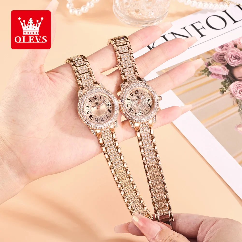 OLEVS Diamond Dial Quartz Watch