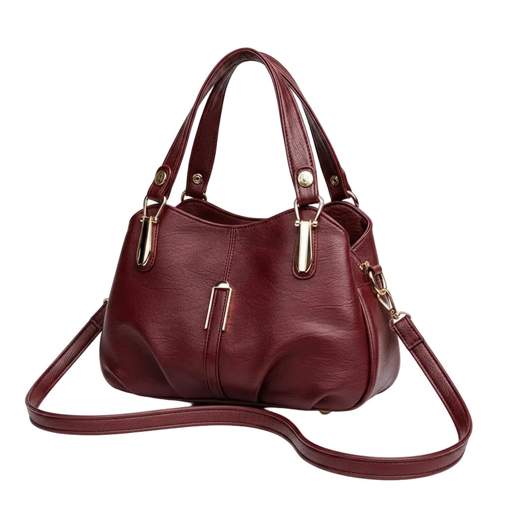 Women's Leather Commuter Tote Crossbody Bag