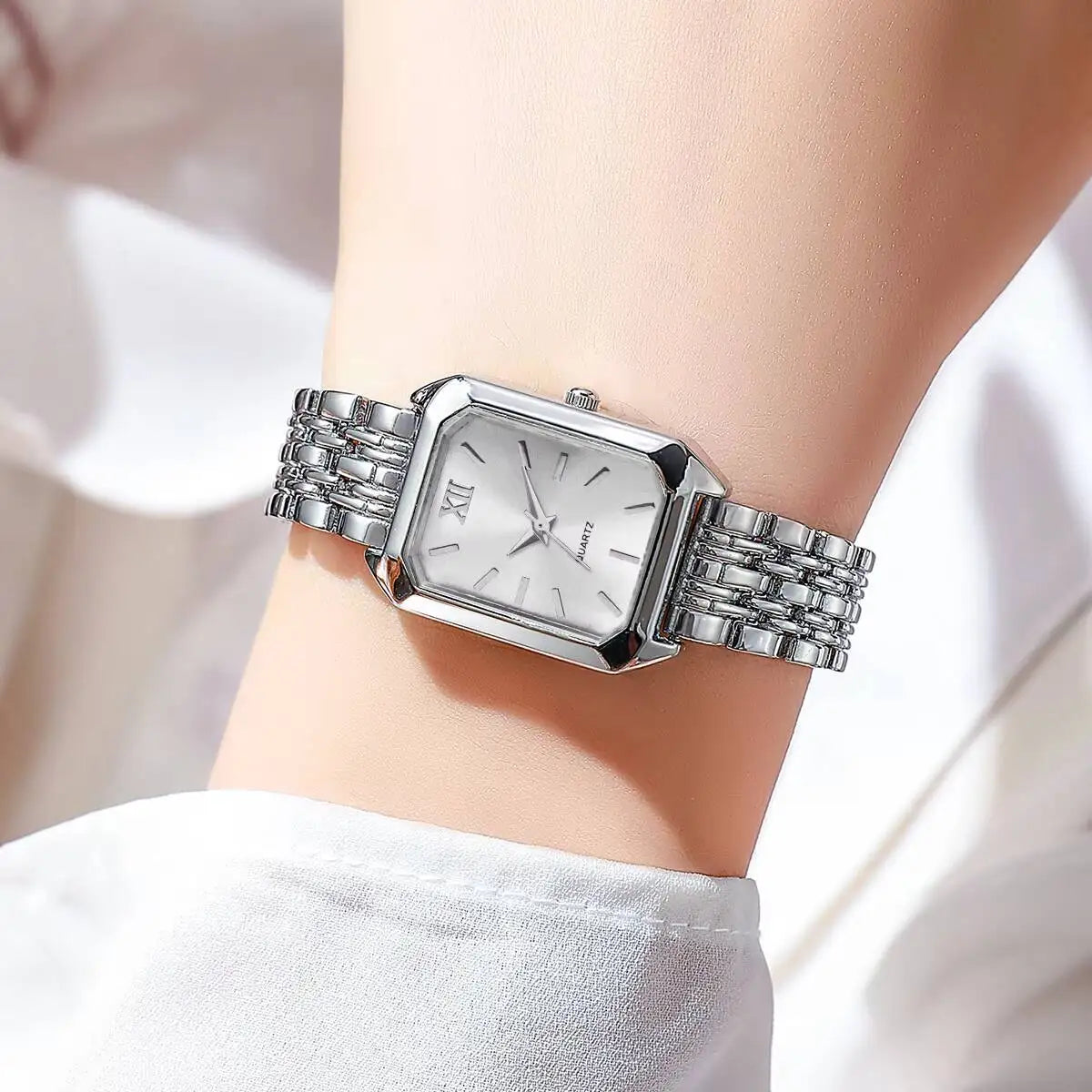 Rectangle Dial Quartz Ladies Watch