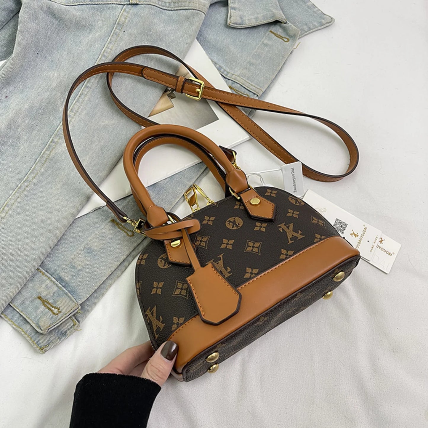 Vintage Floral Shell Bag