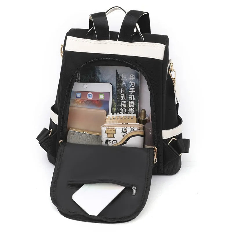 Leather Backpack Anti Theft
