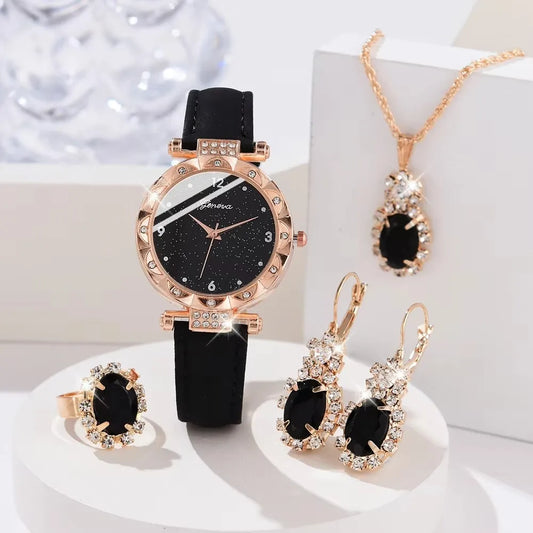 5-Piece Rhinestone Watch Set