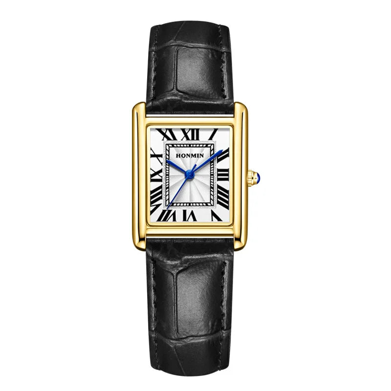 Couple Leather Quartz Watch Set
