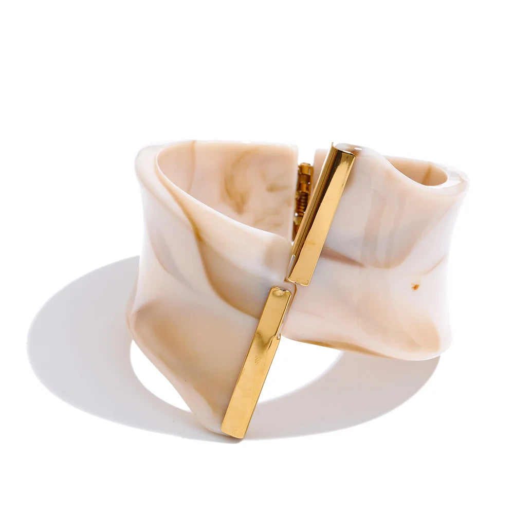 Acrylic Wide Bangle Bracelet