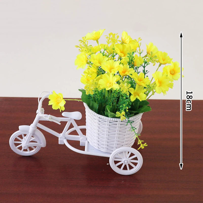 Tricycle Flower Basket Home Garden Decor
