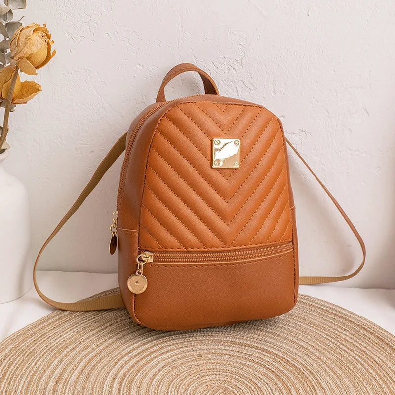 Mini Luxury Leather Women Backpack