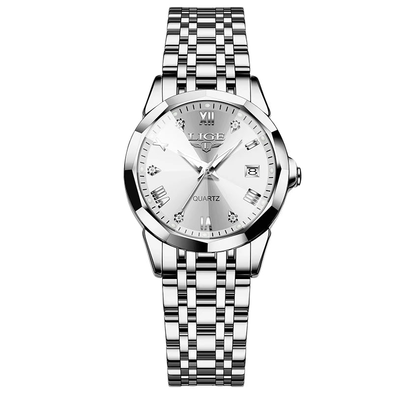 LIGE Luminous Date Steel Watch