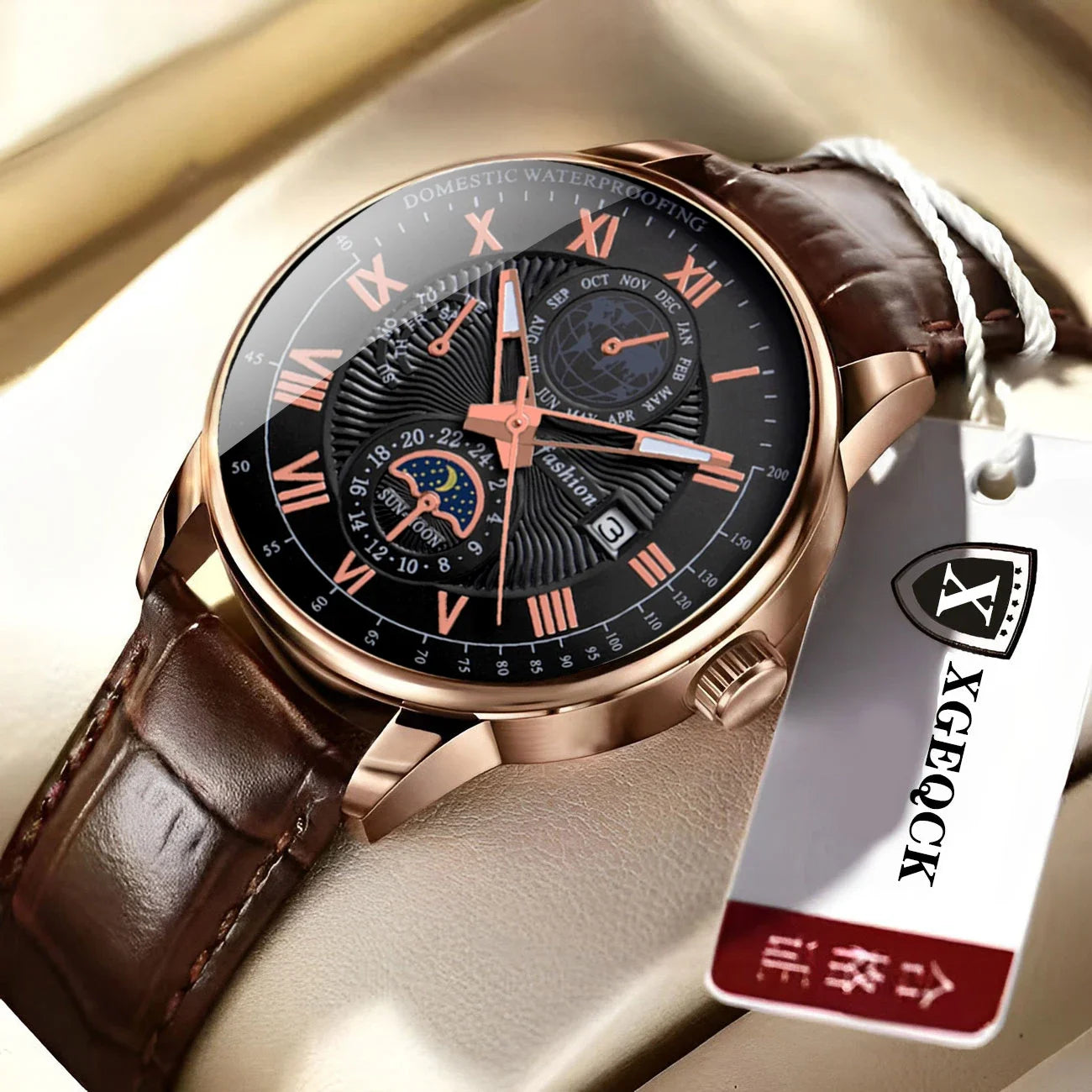 Leather Quartz Men Watch