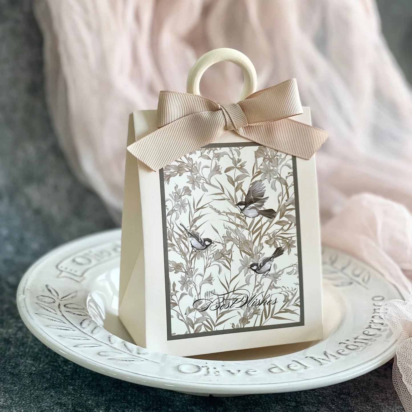Kraft Paper Candy Box Floral Wedding Party