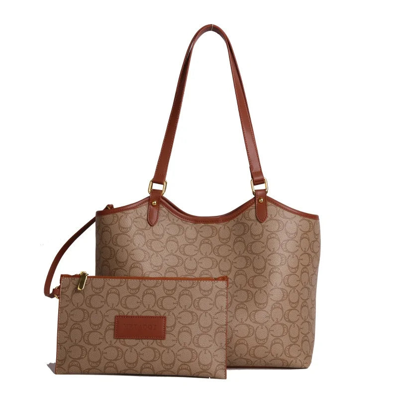 Geometric Pattern Shoulder Tote Bag