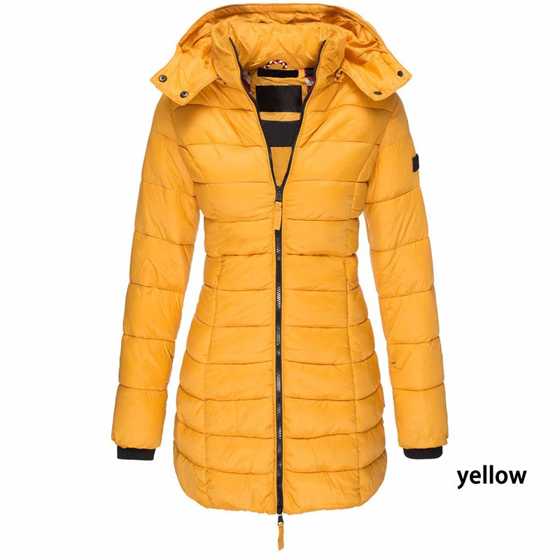 Slim Hooded Women Overcoat