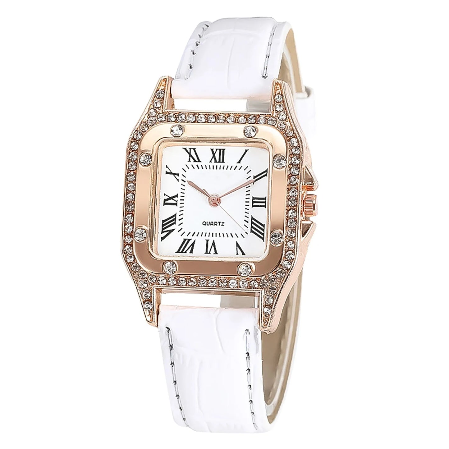 Leather Strap Bracelet Watch Set