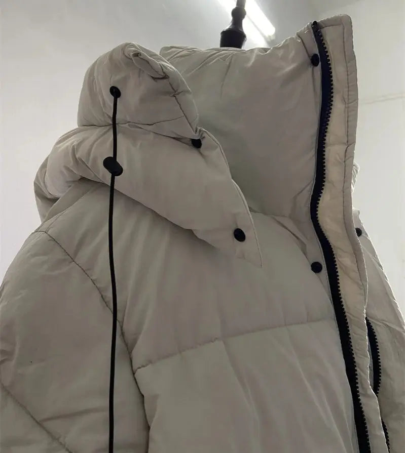 Long Korean Cotton Women Parka
