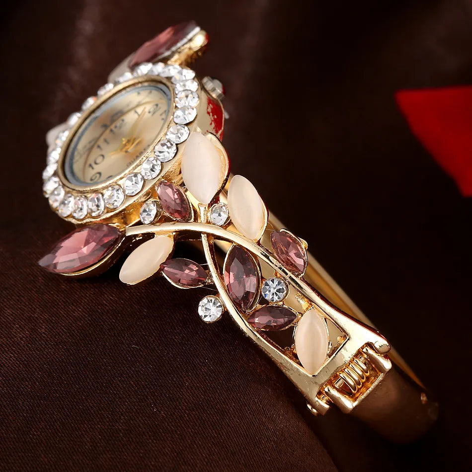 Women's Colored Diamond Bracelet Watch