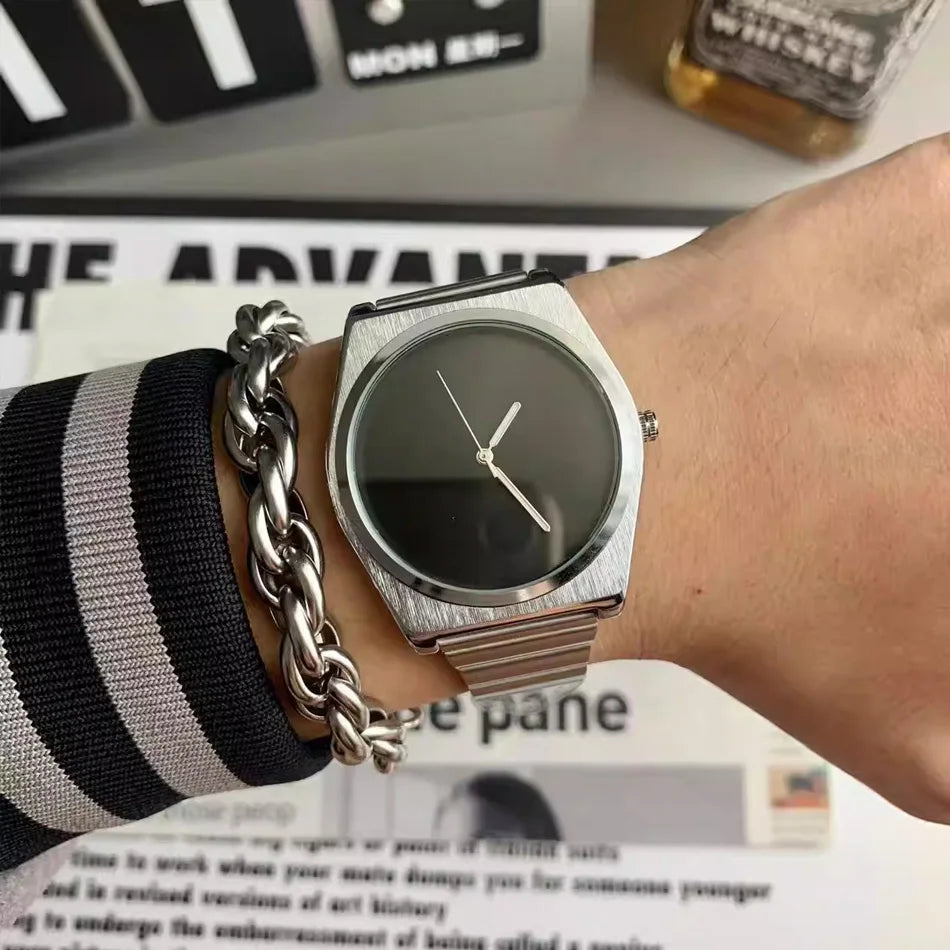 Unisex Steel Bracelet Quartz Watch Slim