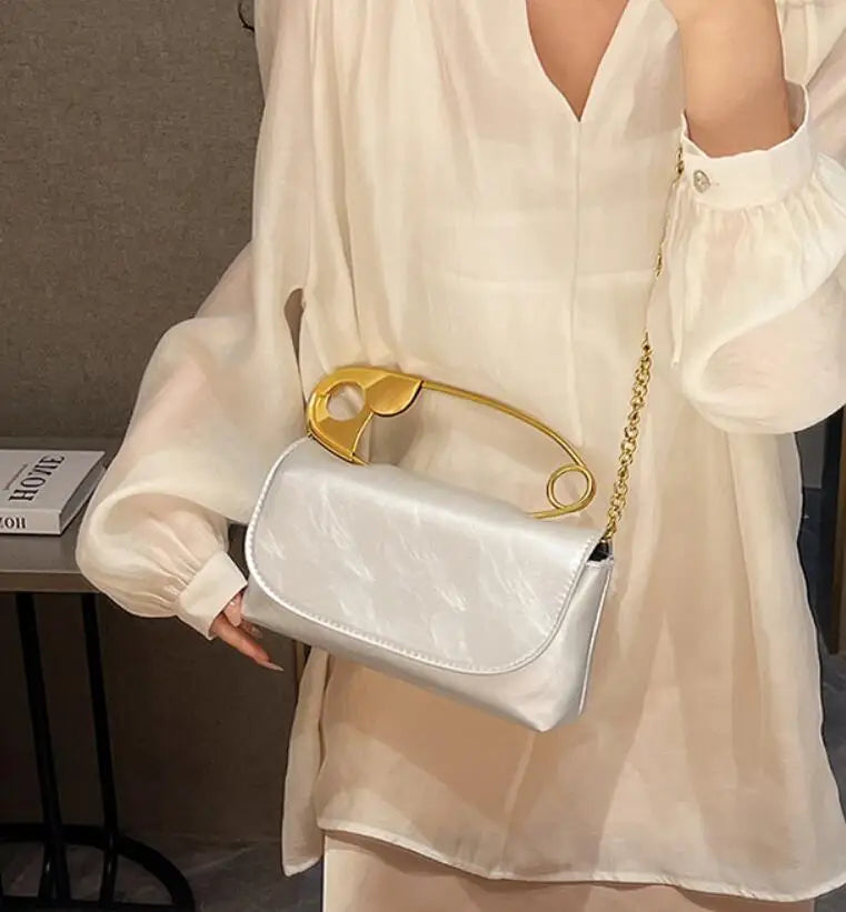 Women's PU Chain Flap Mini Crossbody Bag