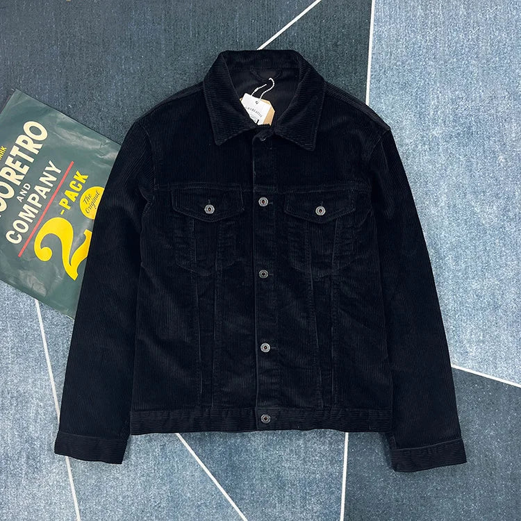Corduroy Striped Men Jacket