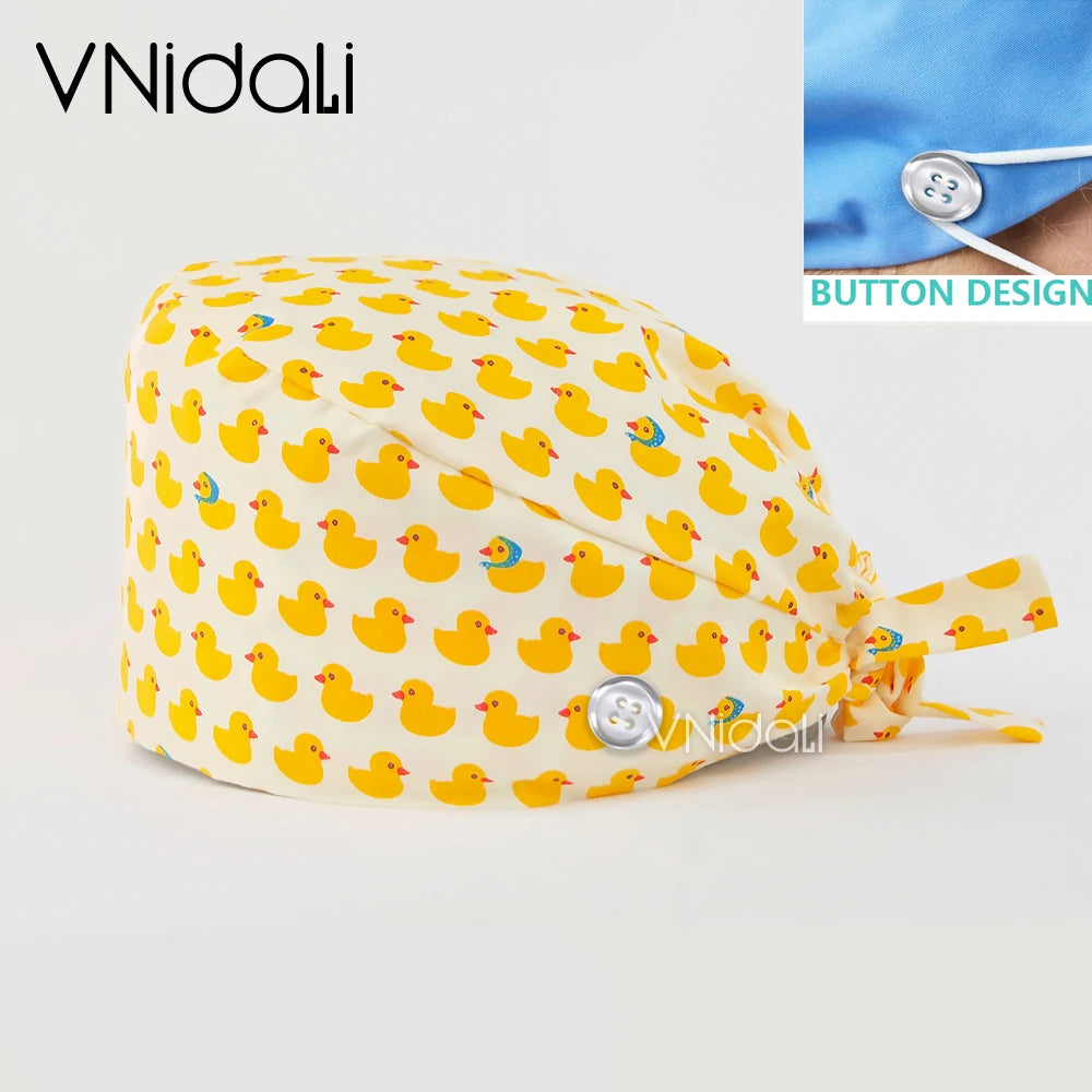 Scrub Cap with Button
