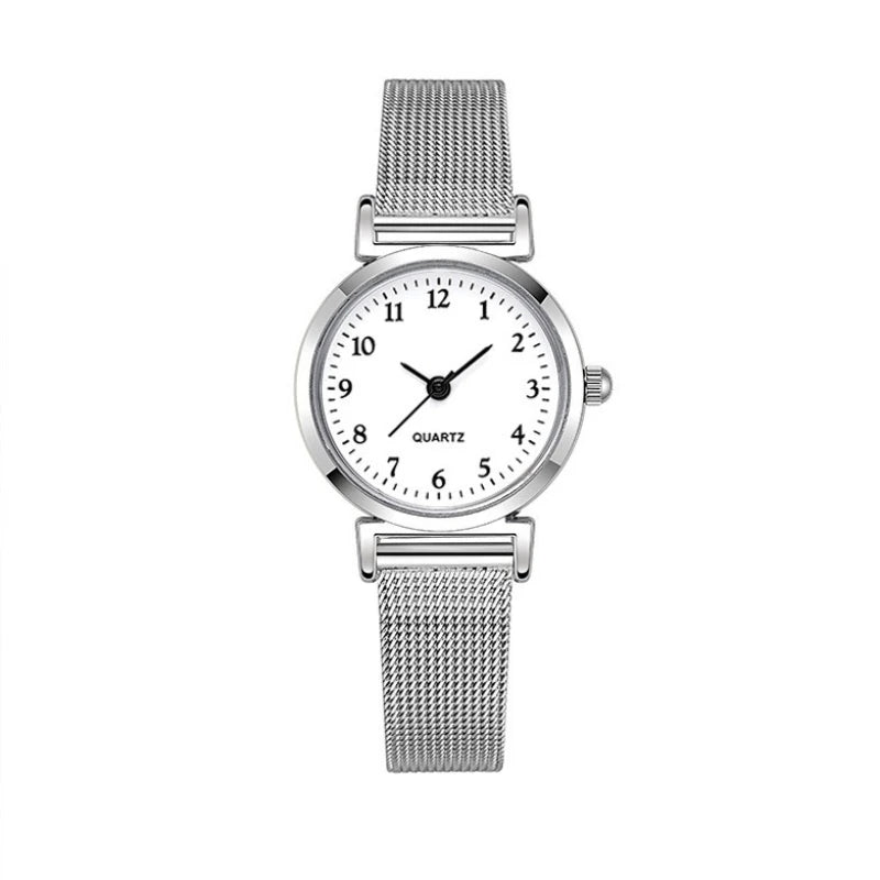 Women's Silver Bracelet Fashion Quartz Watch