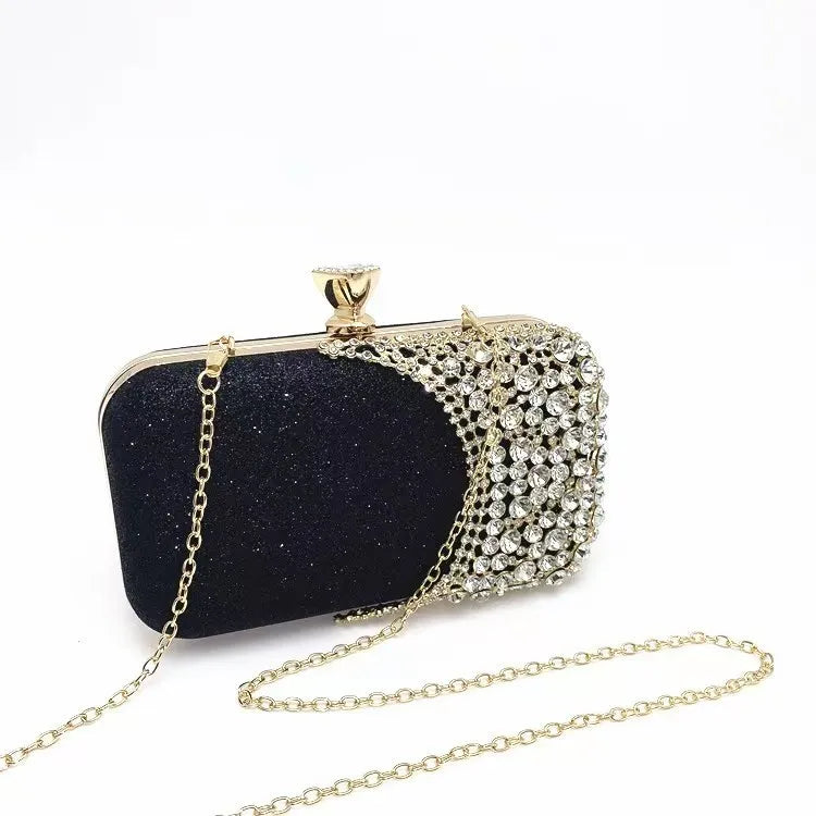 Diamond Sequin Evening Clutch Bag