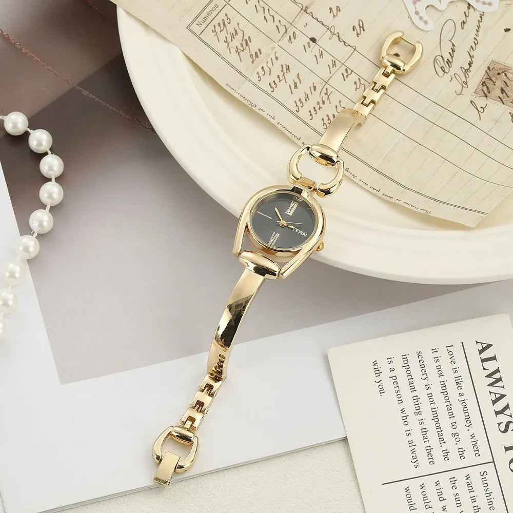 Women's Button Bracelet Quartz Watch