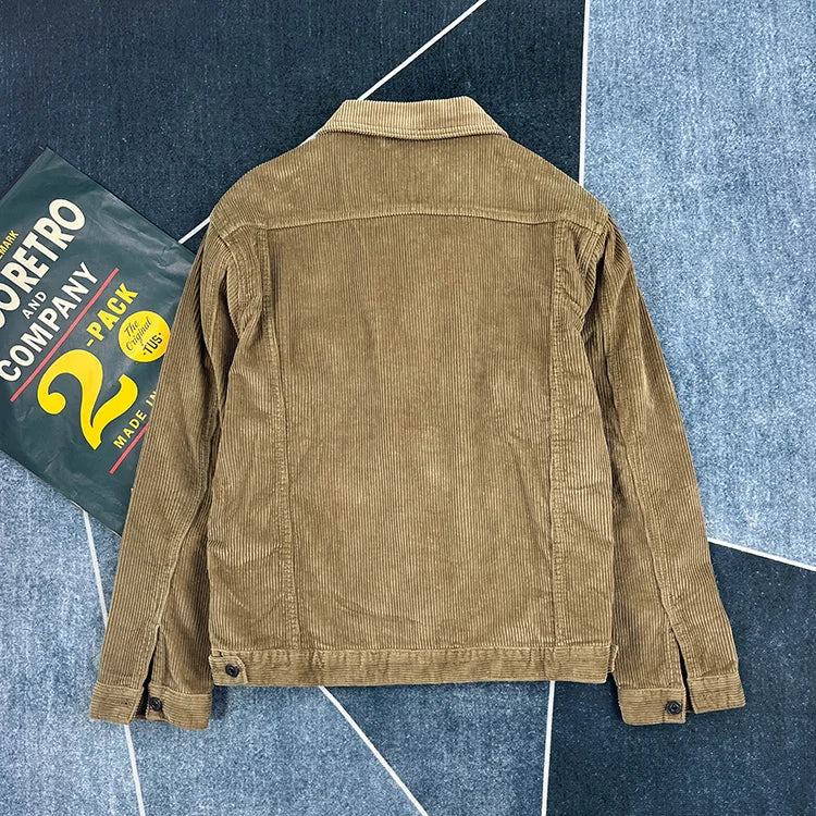 Corduroy Striped Men Jacket