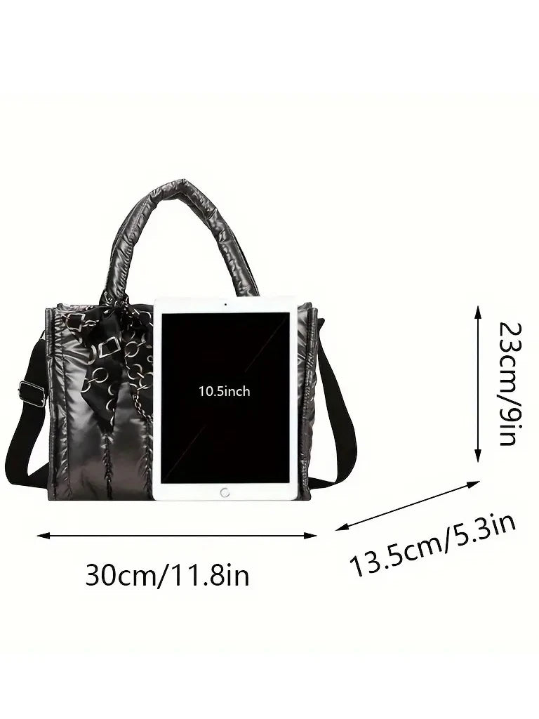 Quilted Silk Scarf Crossbody Bag