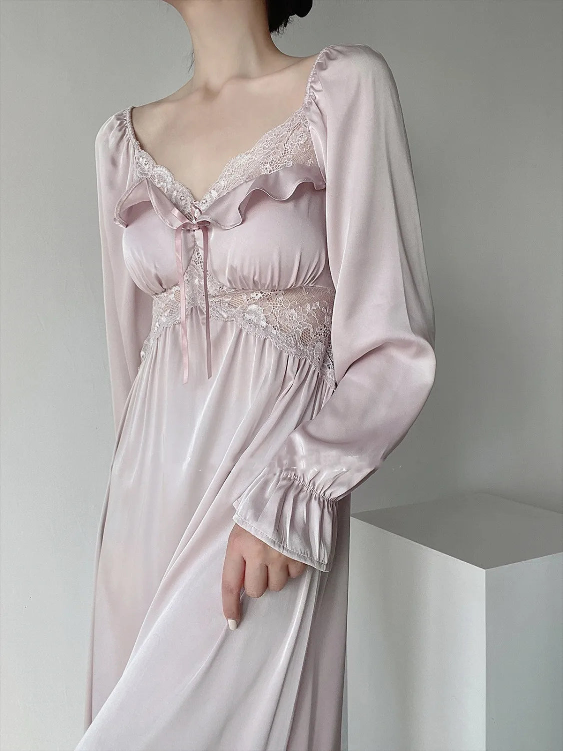 Women's French Lace Nightgown Elegant