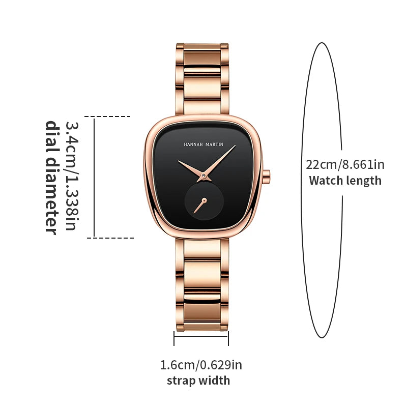 Women's Oval Rose Gold Minimalist Watch