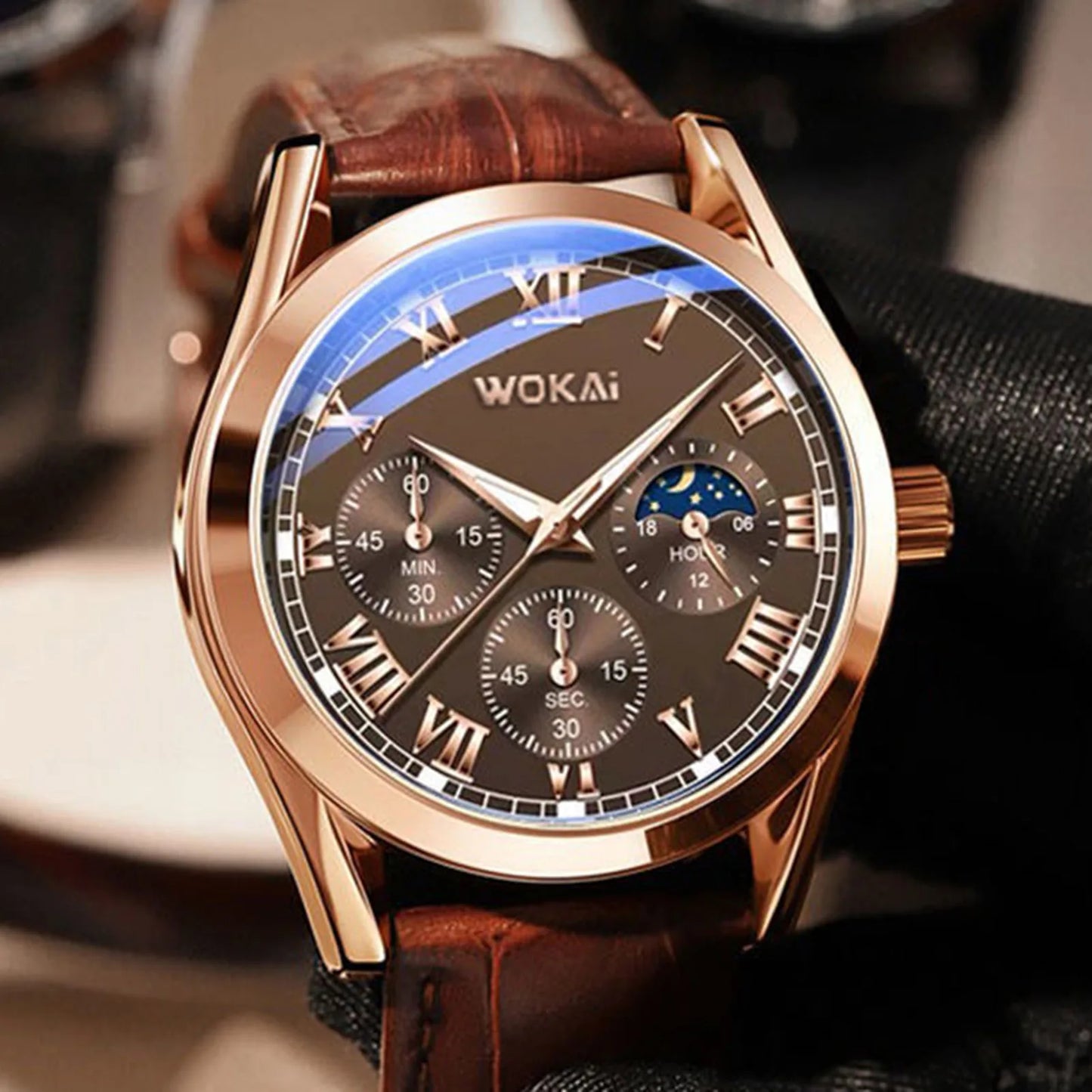 Men's PU Leather Quartz Watch Calendar
