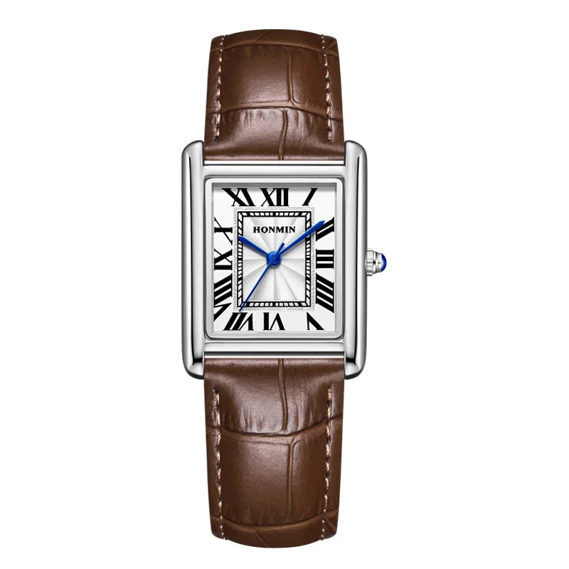 Couple Leather Quartz Watch Set