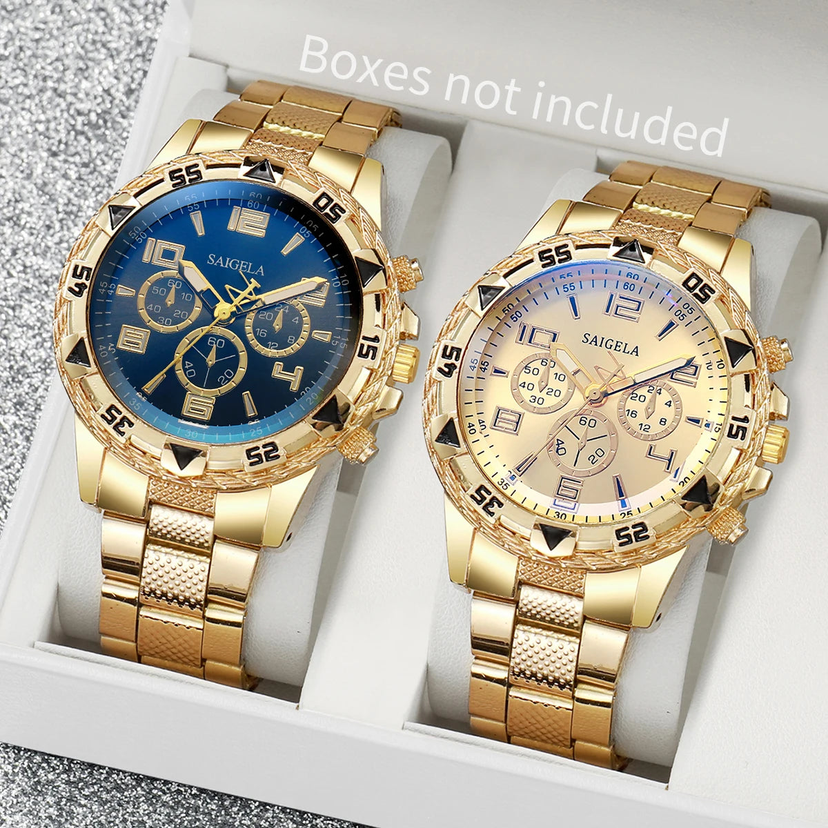 Men's Arabic Dial Quartz Watch Set
